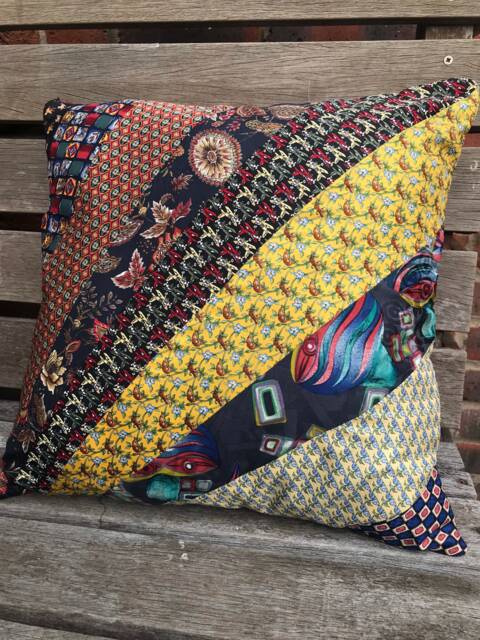 Personalized Memory Cushion Keepsake Pillow Made From Ties Custom Memorial Gift Handmade Bereavement Remembrance For Loved Ones - image 1