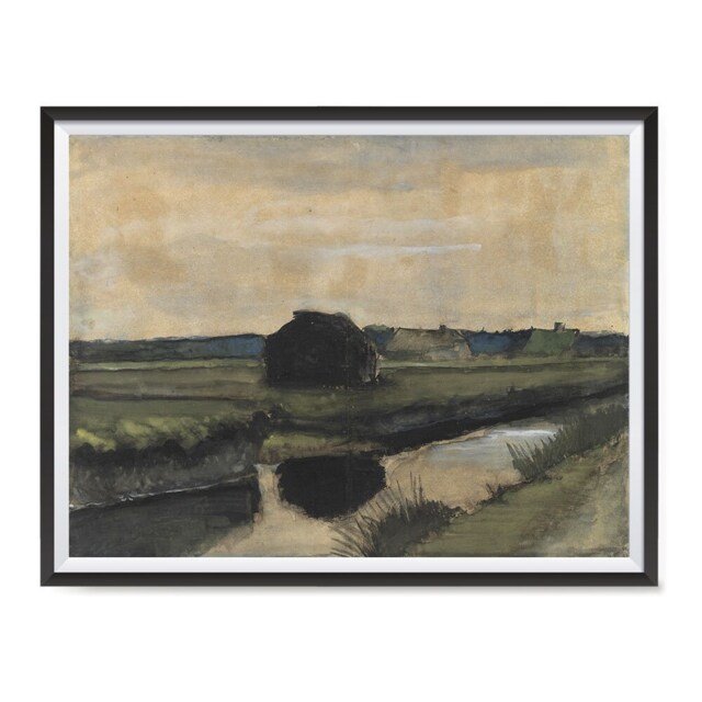 Vincent Van Gogh Art Reproduction Posters - Poster Printing Wall Print For Home Office Decor Landscape With A Stack Of Peat - image 1