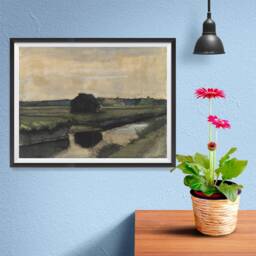 Vincent Van Gogh Art Reproduction Posters - Poster Printing Wall Print For Home Office Decor Landscape With A Stack Of Peat - thumbnail 3