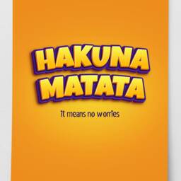 Hakuna Matata It Means No Worries Quote Art Print Poster - Motivational, Inspirational - thumbnail 2