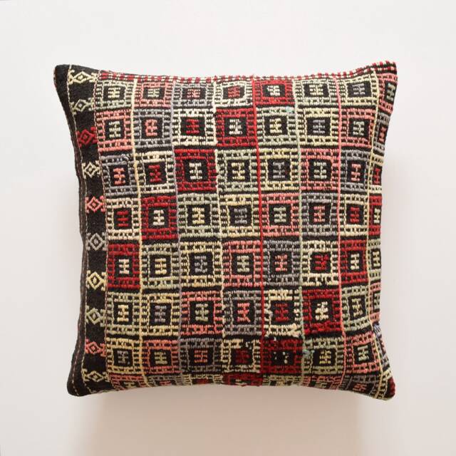 Kilim Pillow Cover 26x26 Moroccan Cushion 65x65 Pillows Kelim Kissen 26 Coussins Rug - image 1