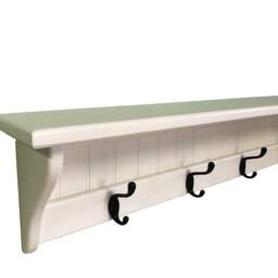 Wood Wall Shelf, Hanging Coat Rack - thumbnail 2