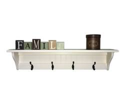 Wood Wall Shelf, Hanging Coat Rack - thumbnail 1