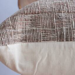 "Handmade Hemp Pillow Cover Vintage Karen Tribal Design - 26"" X 26" - thumbnail 4