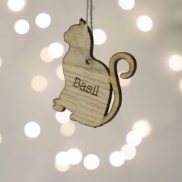 Personalised Cat Bauble -Cat Christmas Decoration - Breed