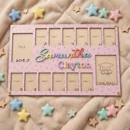 Personalized School Years Photo Frame, Pre K To Graduation Picture Custom Name Frame
