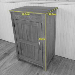 Cloakroom Bathroom Vanity Unit Oak Wash Stand White Marble Ceramic Basin 308Wmcbc - thumbnail 4