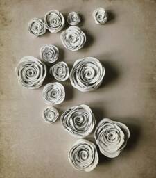 Handmade Clay Round Hand Sculpted Roses Flowers For Wall Or Table - thumbnail 1