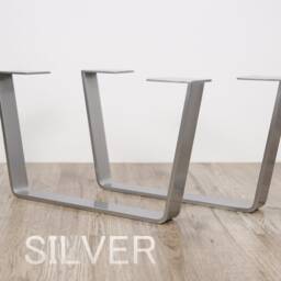 Set Of 2 Steel Bench Legs, Coffee Table Metal Industrial Base, Base - thumbnail 3