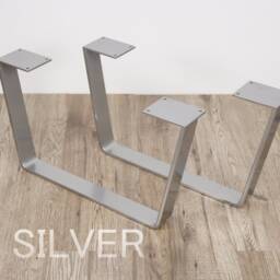 Set Of 2 Steel Bench Legs, Coffee Table Metal Industrial Base, Base - thumbnail 2
