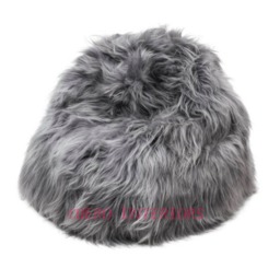 Beanbag Warm Silver Gray Grey Genuine Real Sheepskin Beautifully Made From Luxurious Icelandic - thumbnail 1