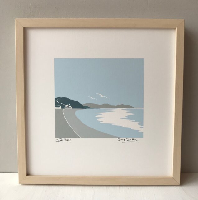 Dinas Dinlle Print, Wales, Cymru, Art, Celf, North Gwynedd, Welsh Gifts, Art