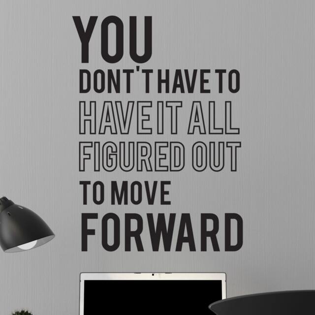 Move Forward Quote Vinyl Wall Decal - Motivational Art Sticker - image 1