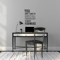Move Forward Quote Vinyl Wall Decal - Motivational Art Sticker - thumbnail 2