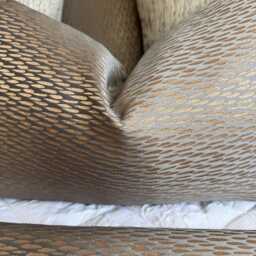 Luxury Cushion Cover, Mocha Mole Throw Pillow Cover - Designer Ashley Wilde Fabric, Ontario Textured Gold Shim Double Sided -Home Decor - thumbnail 3