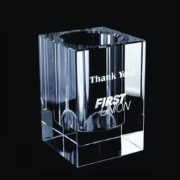 Personalized Crystal Pen & Pencil Holder - thumbnail 1