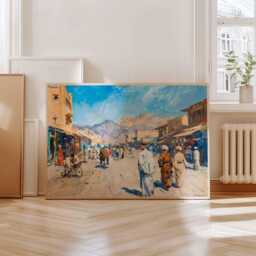 Afghanistan Landscape Poster Central Asia Travel Art Print - thumbnail 2