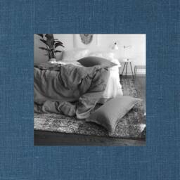 Marine Blue Linen Duvet Cover- Solid - 100% Flax Natural Fabric Modern Bedding Made To Order in The Usa - thumbnail 1