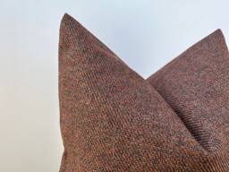 Rust Linen Pillow Cover, Euro Sham 26x26, Boho Throw Cushion For Bed, Long Lumbar Cover 12x48, Textured Farmhouse Decor