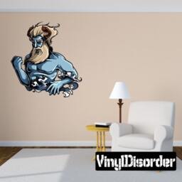 Greek Titan Wall Decal - Fabric Vinyl Removable & Reusable Greektitanuscolor001Et