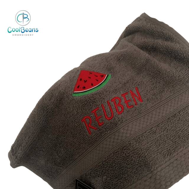 Watermelon Towel - Personalised Face Cloth/Hand Bath = Embroidered - image 1