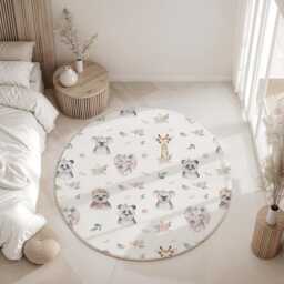 Safari Boho Animals - Rug, Carpet, Kids Decor, Children's Room Decor, Kids Carpet - thumbnail 2