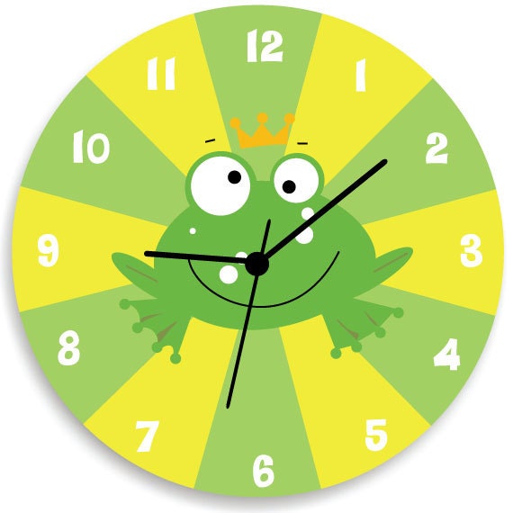 Frog Wall Clock For Kids Bedroom Baby Nursery - image 1