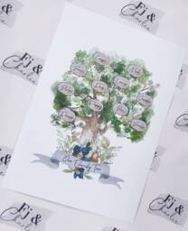 Personalised Family Tree Print, Mother's Day Gift - A4 Print Only - thumbnail 1