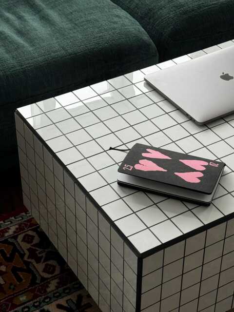 Large Tiled Table For The Living Room. Coffee Table. Set Up A Home Decor. Handmade. Modern Furniture - image 1