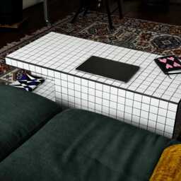Large Tiled Table For The Living Room. Coffee Table. Set Up A Home Decor. Handmade. Modern Furniture - thumbnail 3