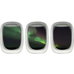 Northern Lights Aviation Window Wall Art Decals - Airplane Sticker Pack Plane Murals Vwaq-Ppw11 - thumbnail 2