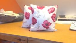 Handmade Laura Ashley Poppy Cushion Cranberry Red Floral Pillow