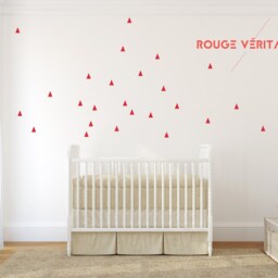 Triangle Red Wall Decals Decor Stickers Nursery Baby Girl Modern & Scandinavian - thumbnail 2