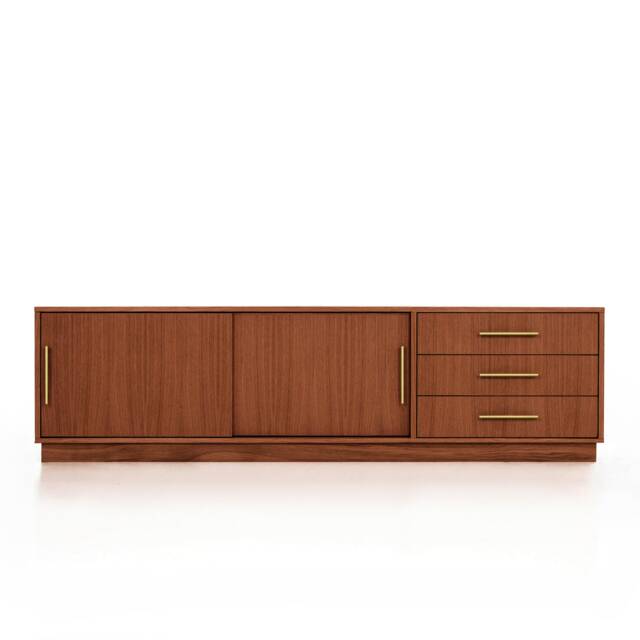 Mid-Century Sideboard, Dresser, Commode, Credenza Made Of Oak Vaneer - Teak Colour Livlo T-S03 - image 1
