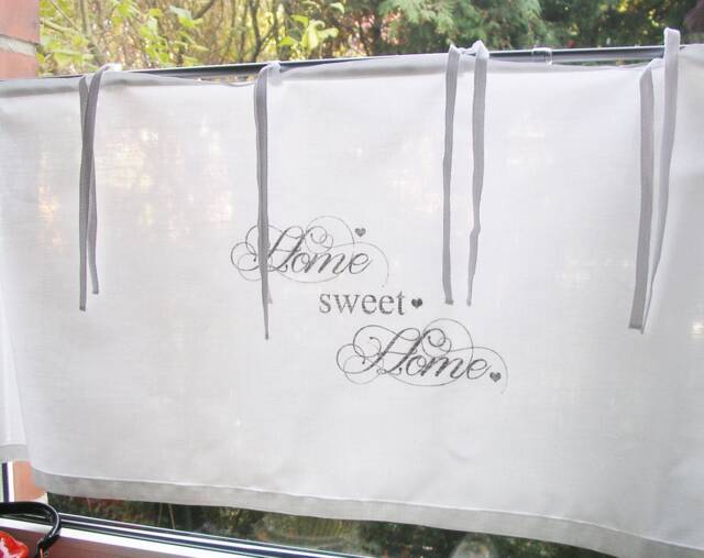 Curtain Shabby Chic Home Sweet Home With Ribbons - image 1