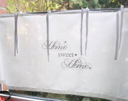 Curtain Shabby Chic Home Sweet Home With Ribbons - thumbnail 1