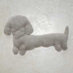 Soft Baby Dog Velvet Dachshund, Striped Cotton - thumbnail 3