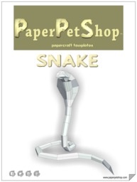 Papercraft Snake, 3D Template, Diy Lowpoly Pet - thumbnail 1