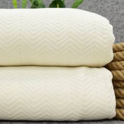 Off White Blanket, Large Cream Blanket, Turkish Beach Blanket, Ultra Soft Blanket 71x91 Towel Bct-Arrw-Pk_009 - thumbnail 3