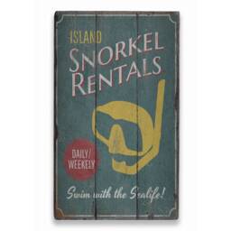Snorkeling Sign, Rides, Ocean Activities, Lover Decor, Wooden Sale Wall Decor - Old Sign - thumbnail 2