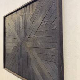 Charcuterie Handmade Yakisugi Oak Wood Wall Art Rustic Burned Decor - thumbnail 4
