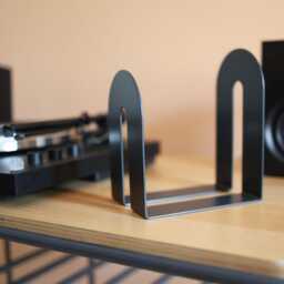 Graphite Arch Metal Bookend For Heavy Books, Sturdy Book Holder, Colorful Minimalistic Magazine Rack, Modern Bookend, Unique Boho End - thumbnail 2