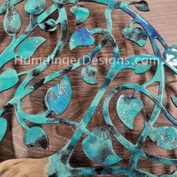 Teal Sparkle Metal Tree Of Life Wall Art - 36 - thumbnail 4