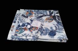 Crazy 2 Layer Unique Blue Queen/King Size Handmade Bed-Cover, Bedspread, Blanket, Coverlet, Linen Bed Sheet, 100% Cotton, Indian Kantha Quilts - thumbnail 1