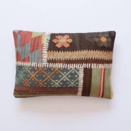 Kilim Pillow Patchwork Kelim Kissen Turkish Cushion Kussenhoes 14x20 Coussin Boh??me 20 - thumbnail 1