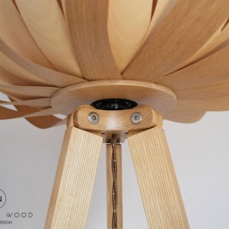 Floor Lamp From Wood. Tripod Style. Unique Design - thumbnail 4