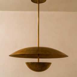Mid Century Modern Chandelier , Brass Pendant Lighting Flush Mount Ceiling Light Fixture - thumbnail 3