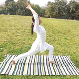 Organic Cotton Natural Yoga & Meditation Mat, Handwoven Floor Rugs, Indian Artisan M - thumbnail 3