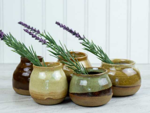 Handmade Stoneware Mini Bud Vase Earth Tone Pottery, 3-5 Oz by Etsy ...