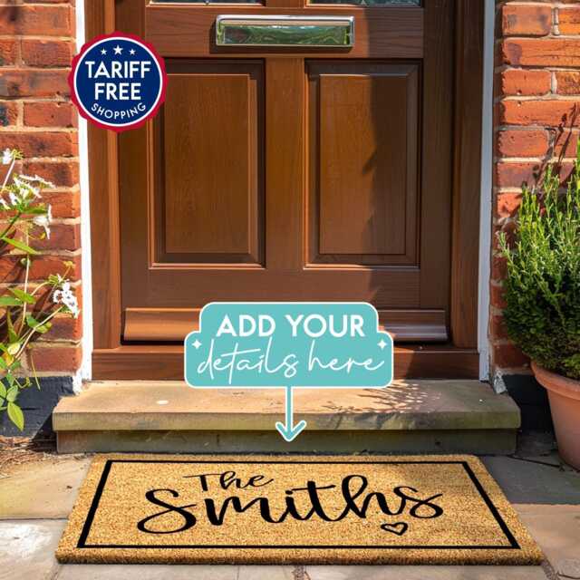 Personalized Gift - Best Seller Custom Doormat Housewarming Family Name Door Mat Closing Realtor Grandparent - image 1